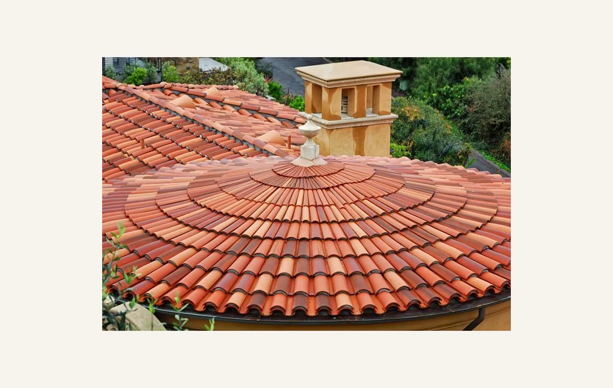 Tile roof surface that may need inspection after storm damage